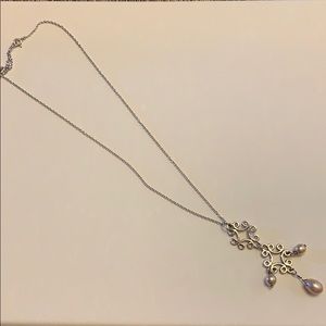 Sterling Silver Necklace with Pearls
